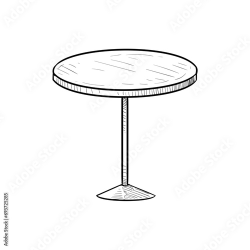 table handdrawn illustration