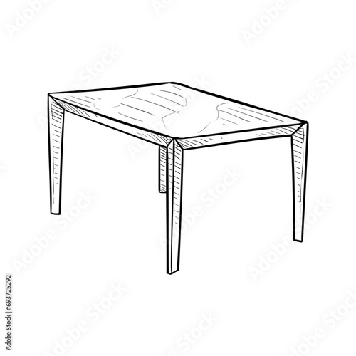 table handdrawn illustration