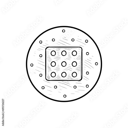 bandage plaster handdrawn illustration