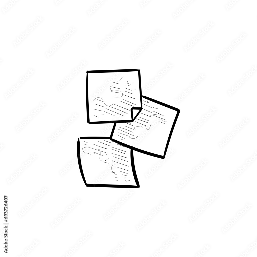 Fototapeta premium document paper handdrawn illustration