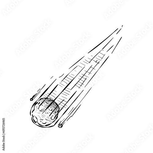 meteor handdrawn illustration