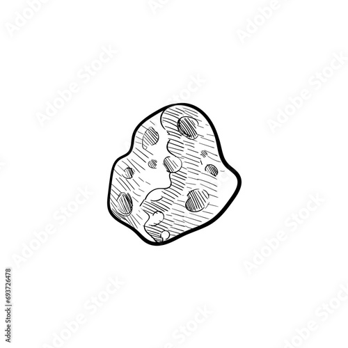 meteoroid handdrawn illustration
