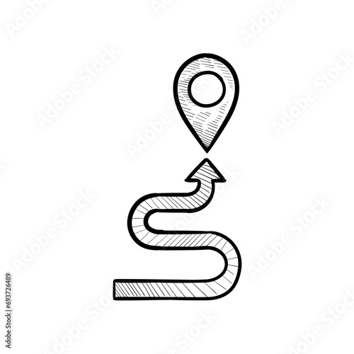 navigation handdrawn illustration