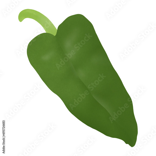 POBLANO CHILLI ILLUSTRATION CARTOON DESIGN.