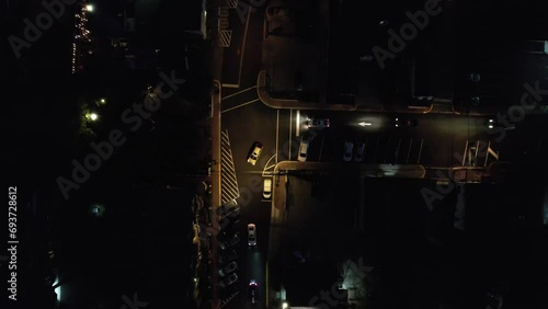 Town at Night Aerial 4k Footage Series (Segment 1) photo