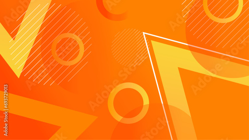 Wallpaper Mural Modern orange minimal geometric shape abstract background Torontodigital.ca