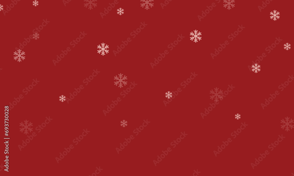 Snow falling down red christmas background Snow falling down red christmas background
