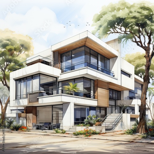 Contemporary house  with Mo...