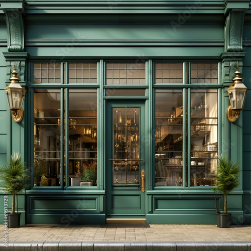 Vintage charming store front with wood carpentry and an elegant retro feel, © FrankBoston