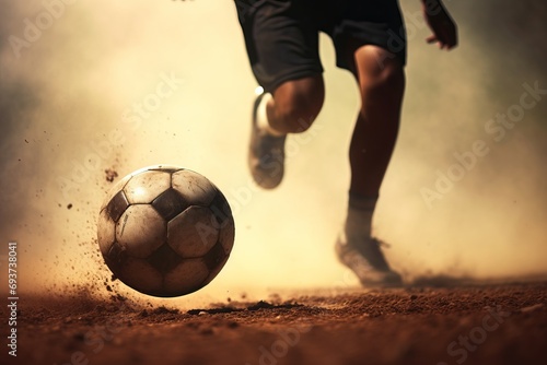 soccer ball in hand © Chawakorn