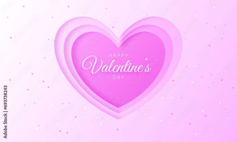 Vector purple heart valentines day love background design
