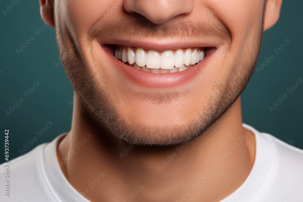 Man with snow-white smile with beautiful straight teeth, studio shooting Man with snow-white smile with beautiful straight teeth, studio shooting