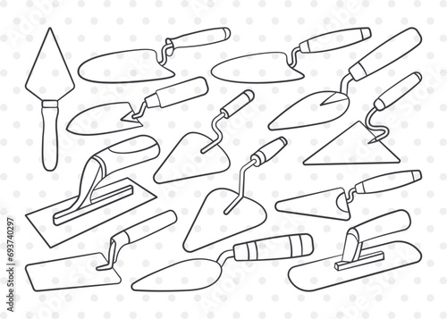 Trowel SVG, Trowel Clipart, Bricklaying Trowel Svg, Cement Trowel Svg, Masonry Trowel Svg, Trowel Bundle