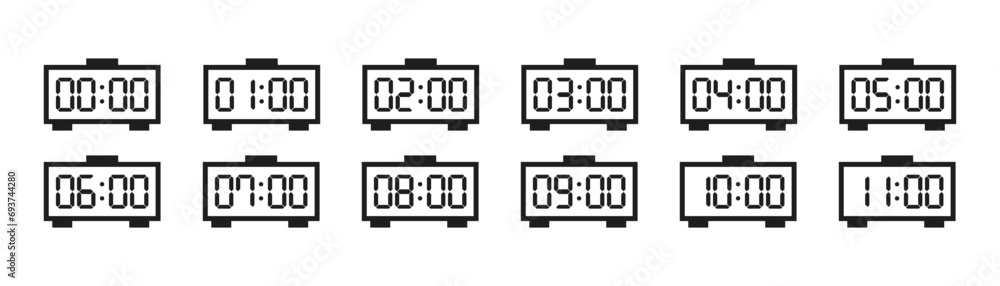 Simple icon representing a clock or timer Simple icon representing a clock or timer