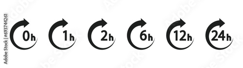 Simple icon representing a clock or timer