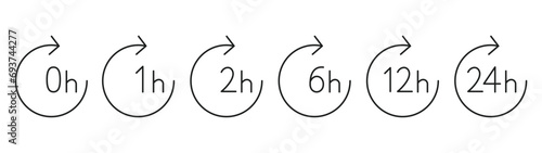 Simple icon representing a clock or timer