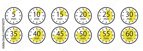 Simple icon representing a clock or timer