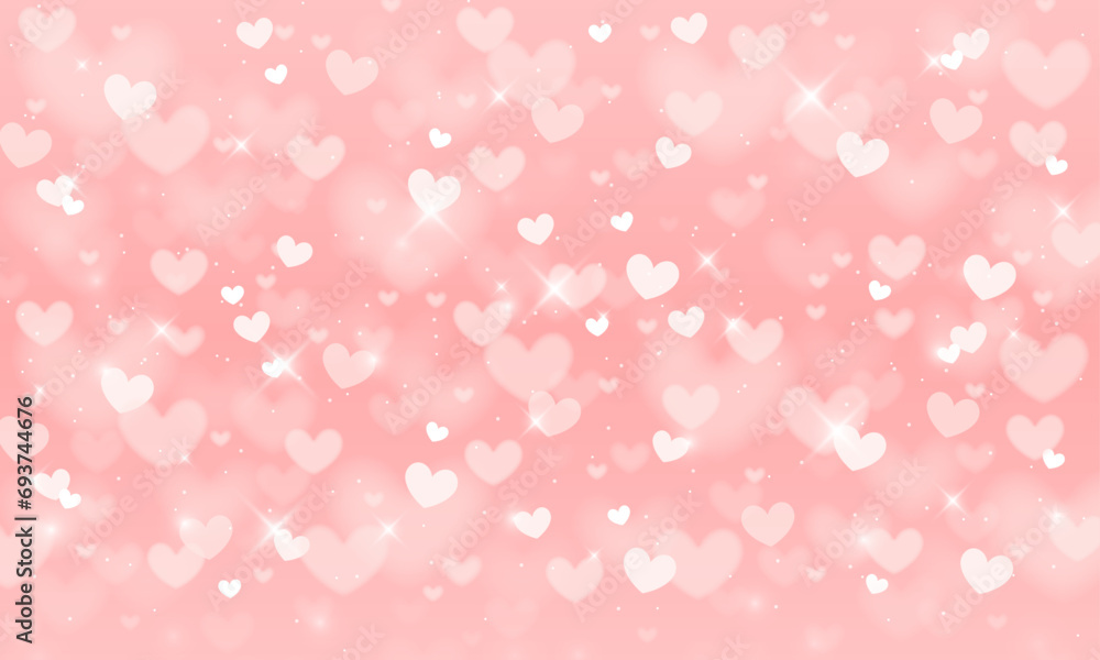Vector valentine's day wallpaper with blurry elements