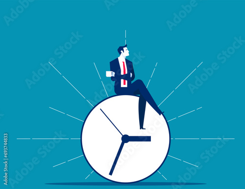 Businessman plan their schedule. Prioritise vector concept