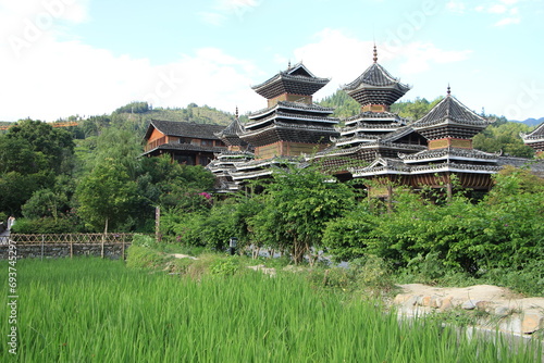 Beautiful Village of Zhaoxing, Guizhou, China photo