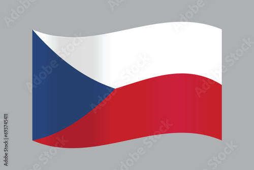 The flag of the Republic of Czechia as a vector illustration