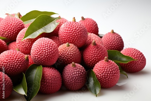 lychee isolated kitchen table background professional photography photo
