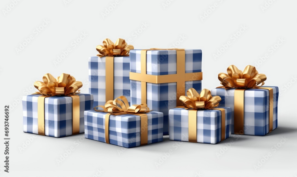 Obraz premium Collection of gift-wrapped Christmas, Birthday and Valentines 