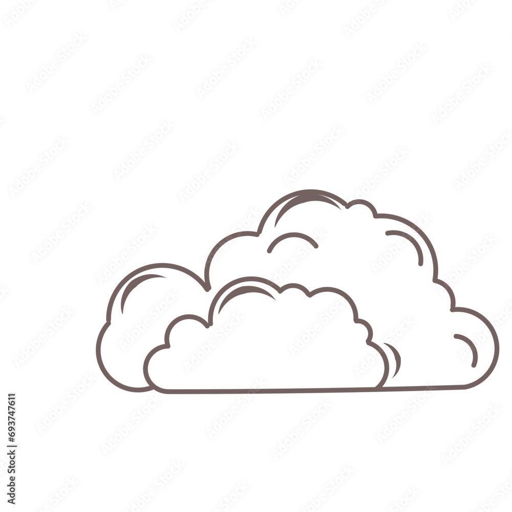 Sky Cloud Line Icon 