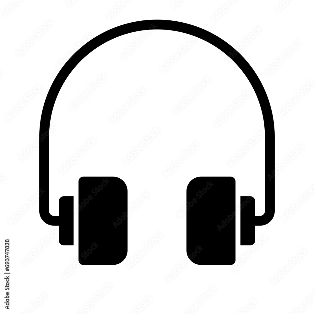 This is the Headphone icon from the Music Player icon collection with an Glyph style This is the Headphone icon from the Music Player icon collection with an Glyph style