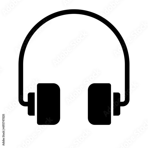 This is the Headphone icon from the Music Player icon collection with an Glyph style
