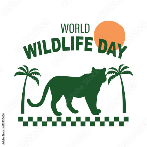 world wild life day festivities, animals, earth and forest. vector design suitable for banners, backgrounds.