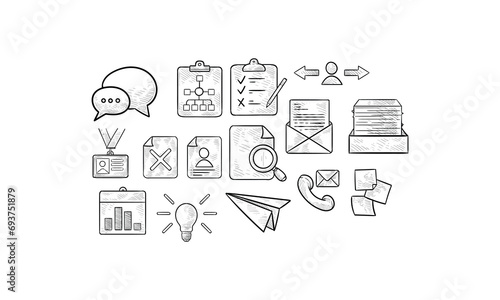 business management handdrawn collection