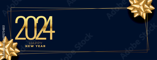 2024 new year eve snowflake banner with text space