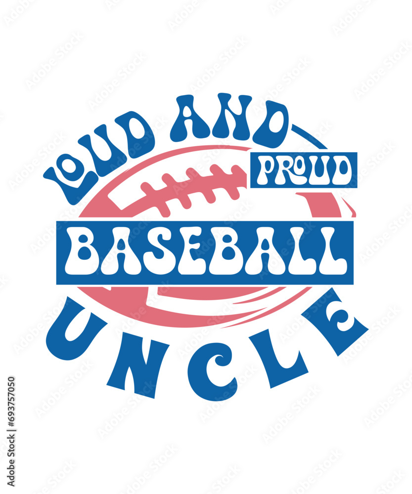 loud and proud baseball uncle svg