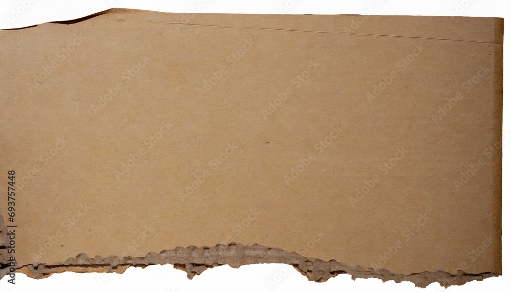 Free PNG brown old hard textured Paper Torn vintage isolated on white background with clipping path; top view flat lay concept, advertising space