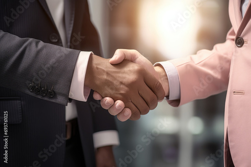 close up of business handshake