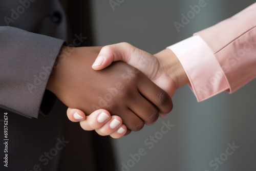 close up of business handshake