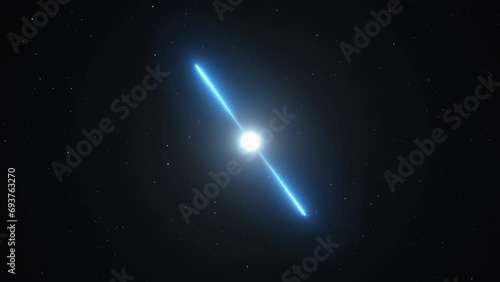 Moving in on a pulsar neutron star in outer space photo