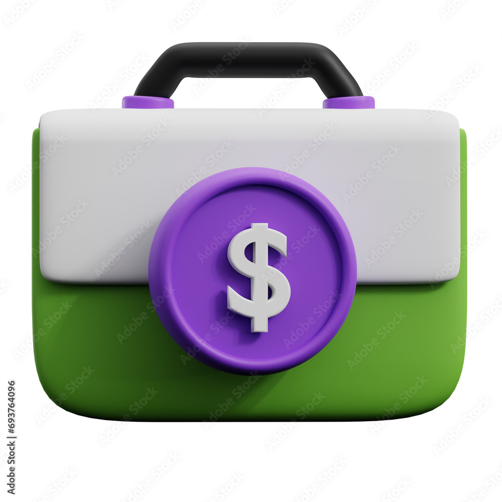 3d icon render of a briefcase. Business Illustration. 3d icon render of a briefcase. Business Illustration.