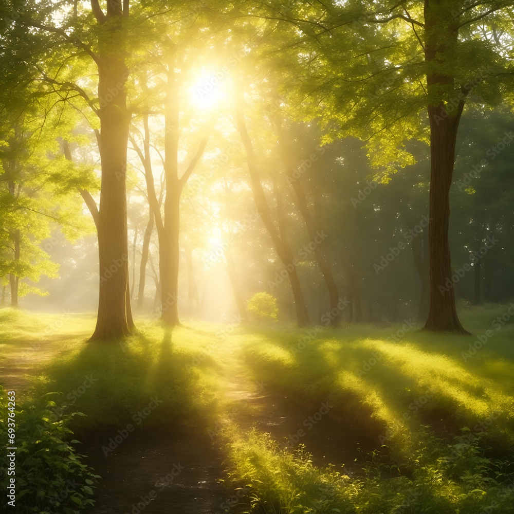 morning in the forest morning in the forest