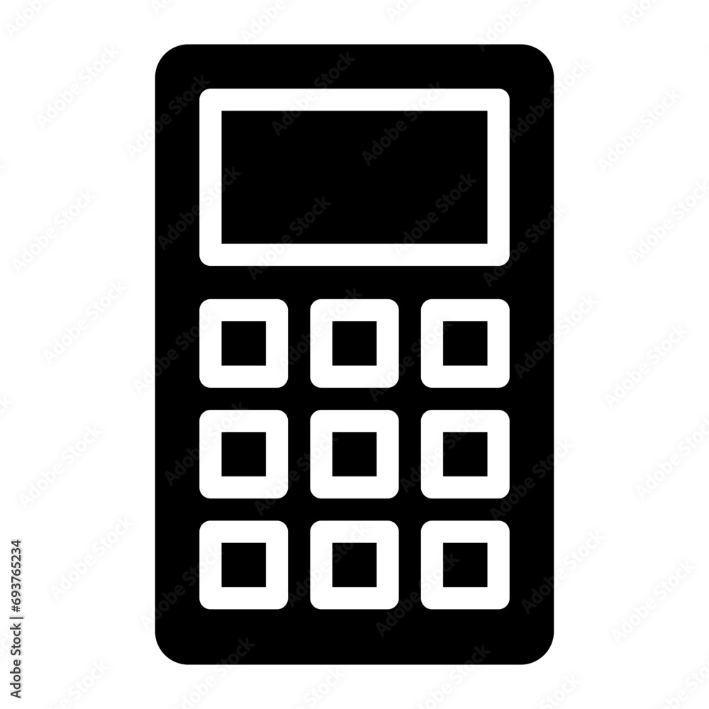 This is the Calculator icon from the Education icon collection with an Glyph style This is the Calculator icon from the Education icon collection with an Glyph style