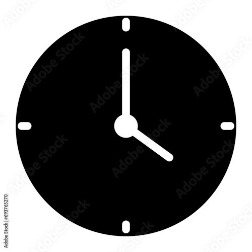 This is the Clock icon from the Education icon collection with an Glyph style