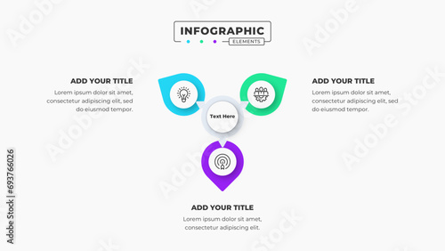 Wallpaper Mural Vector infographic design template with 3 steps or options Torontodigital.ca