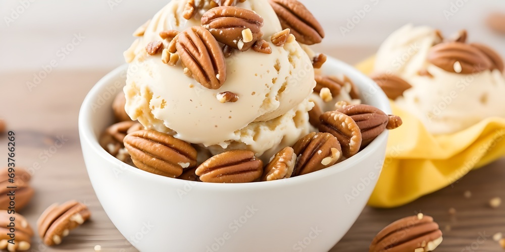 Butter Pecan ice cream is a rich, buttery, and nutty ice cream flavor, pecans toasted in browned butter Butter Pecan ice cream is a rich, buttery, and nutty ice cream flavor, pecans toasted in browned butter