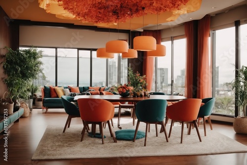  Japani home interior design of modern dining room  photo