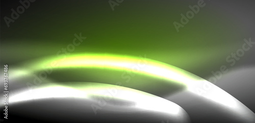Neon-lit waves surge across background, mesmerizing dance of luminescence and motion. Dynamic backdrop captures essence of energy and modern aesthetics