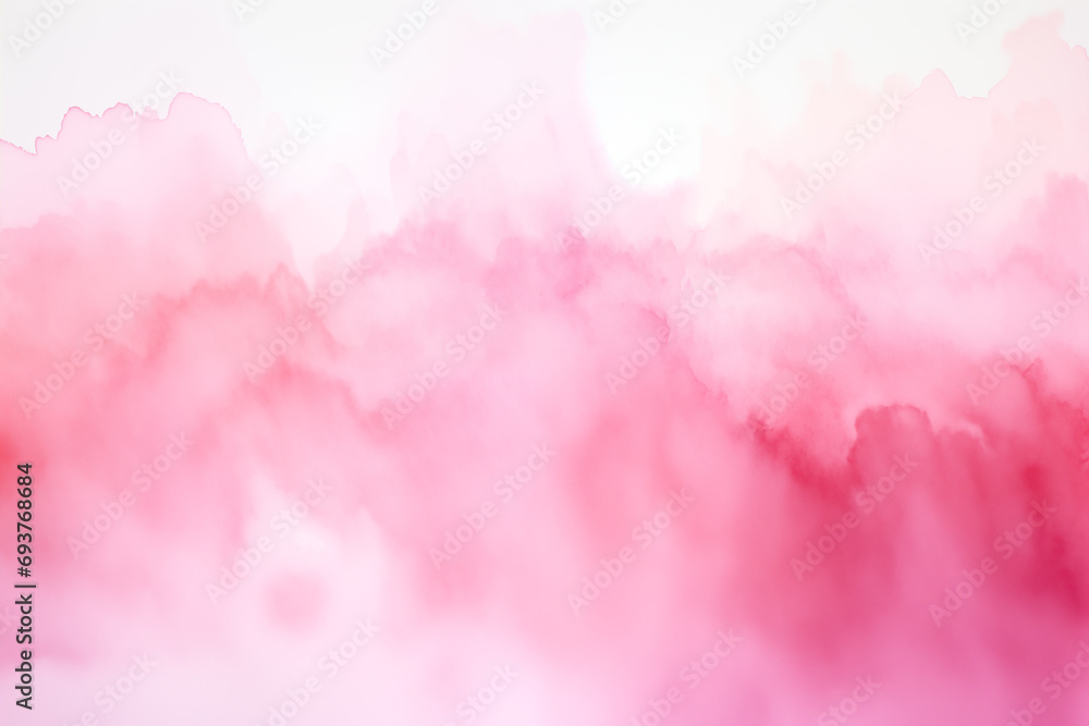 Pink watercolor background. Bright pink watercolor pastel stain. Soft gradient wash background for wedding party, baby shower invitation. Romantic love Valentine’s Day graphic resource design by Vita 
