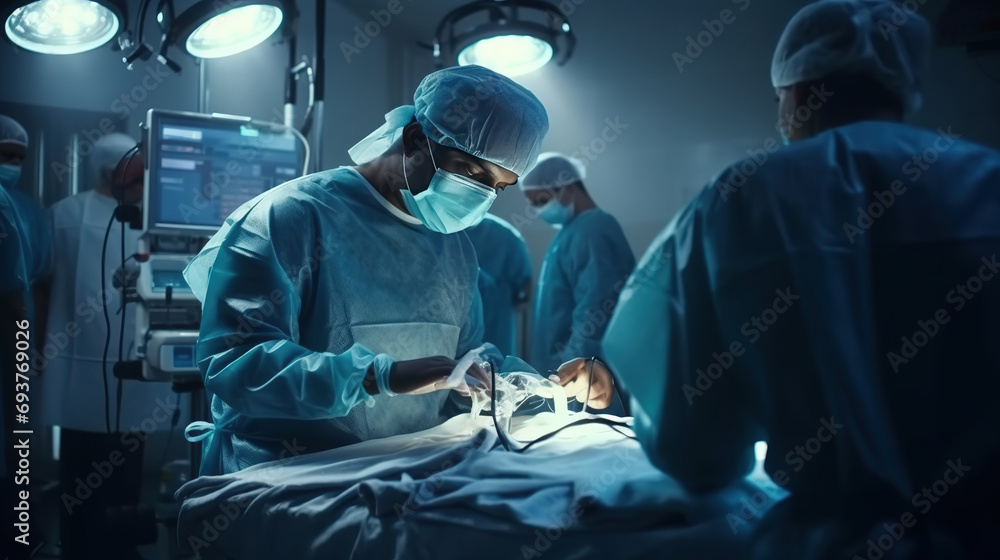 Doctor in the operating room performing an operation Doctor in the operating room performing an operation