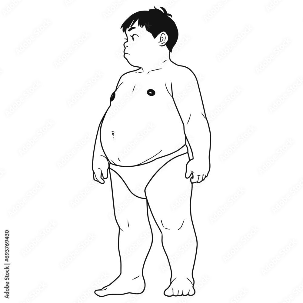 Fototapeta premium Manga Boy Full Body Pose 17