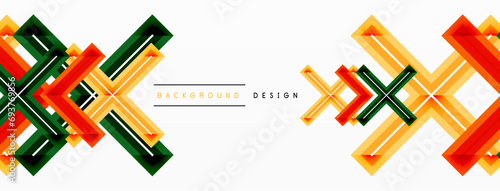 Cross line background minimal geometric template. Design for wallpaper, banner, background, landing page, wall art, invitation, prints, posters